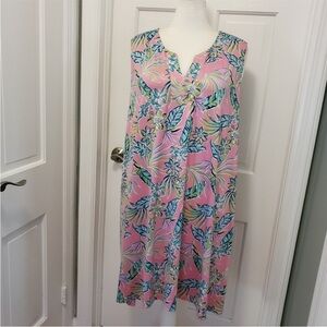 Floral Pink Sleeveless Dress